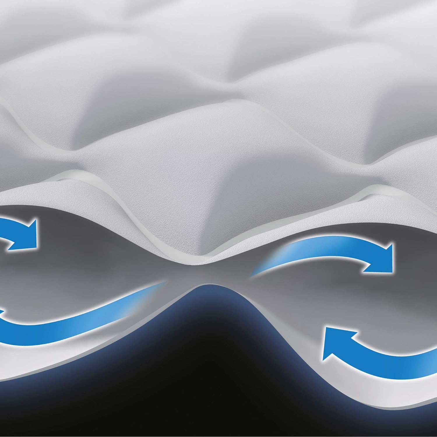 Intex Dura-Beam Deluxe Airbed with Fiber-Tech Technology Twin Gray