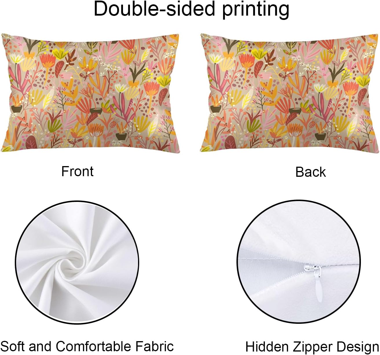 Farmhouse Floral Pillowcase 20x26 Inch Soft Cover