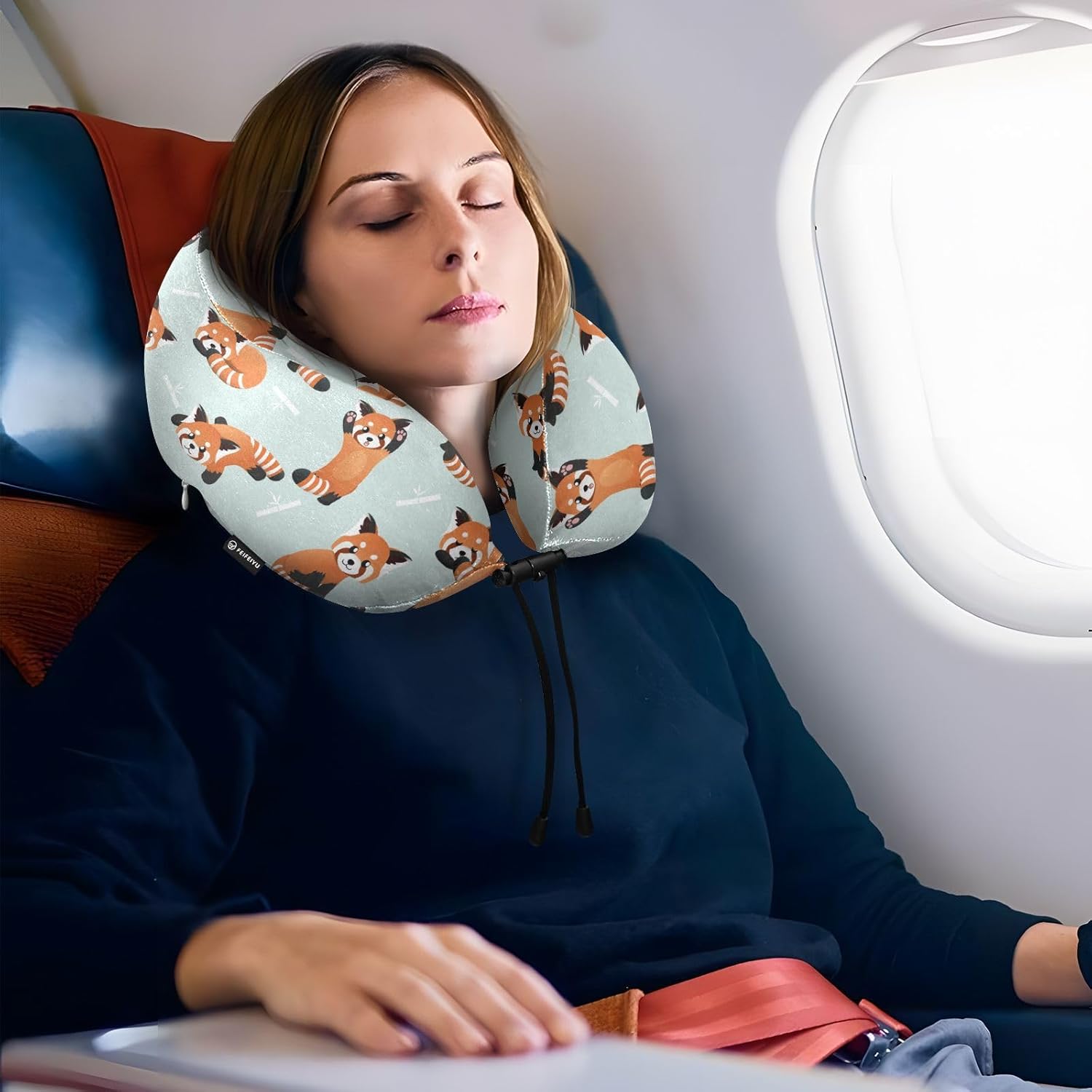 Sletend Cute Red Panda Travel Neck Pillow