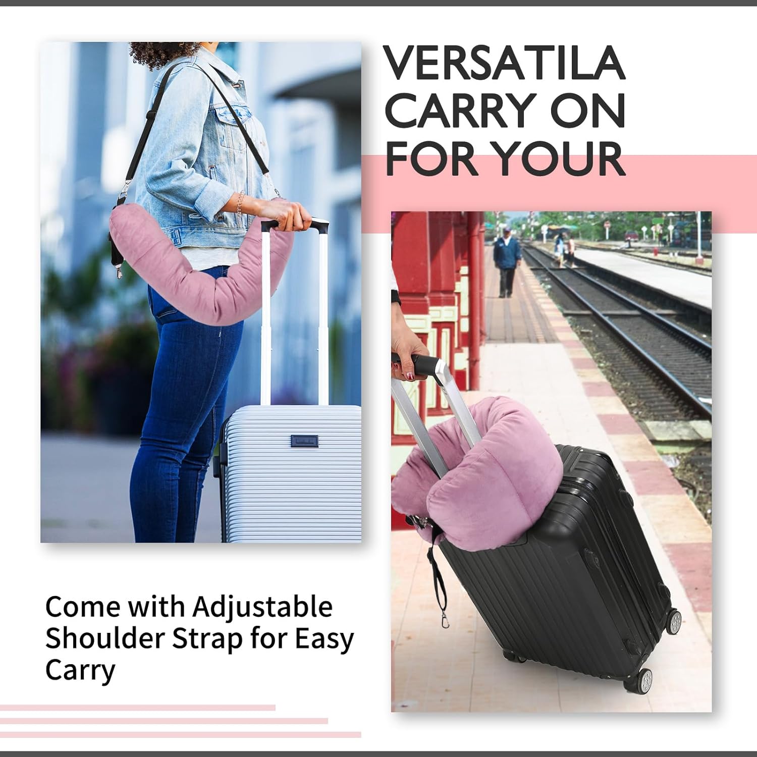 NK HealthCare Stuffable Travel Pillow No Filler Pink