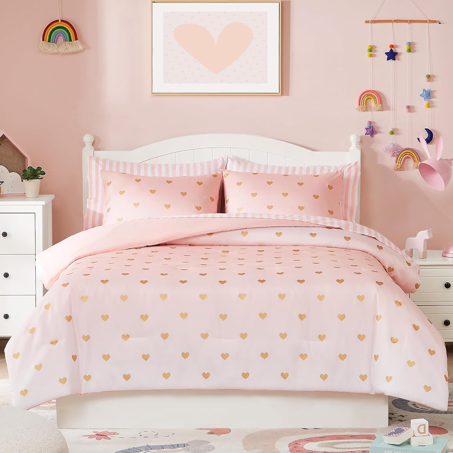 Wink Deer Pink Full Size Bed In A Bag Set