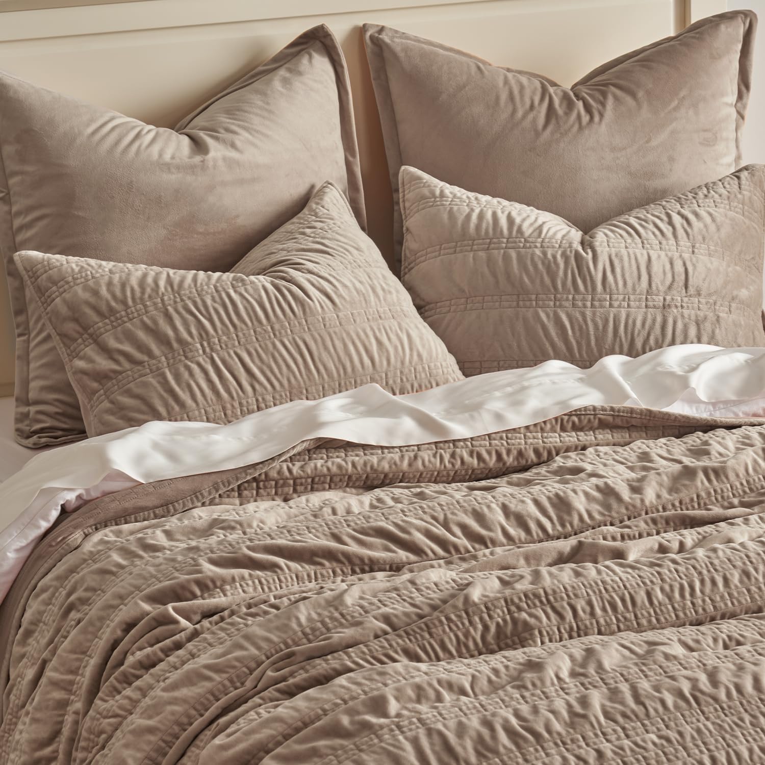 Evergrace Velvet Quilt Set King Size Luxury Bedding