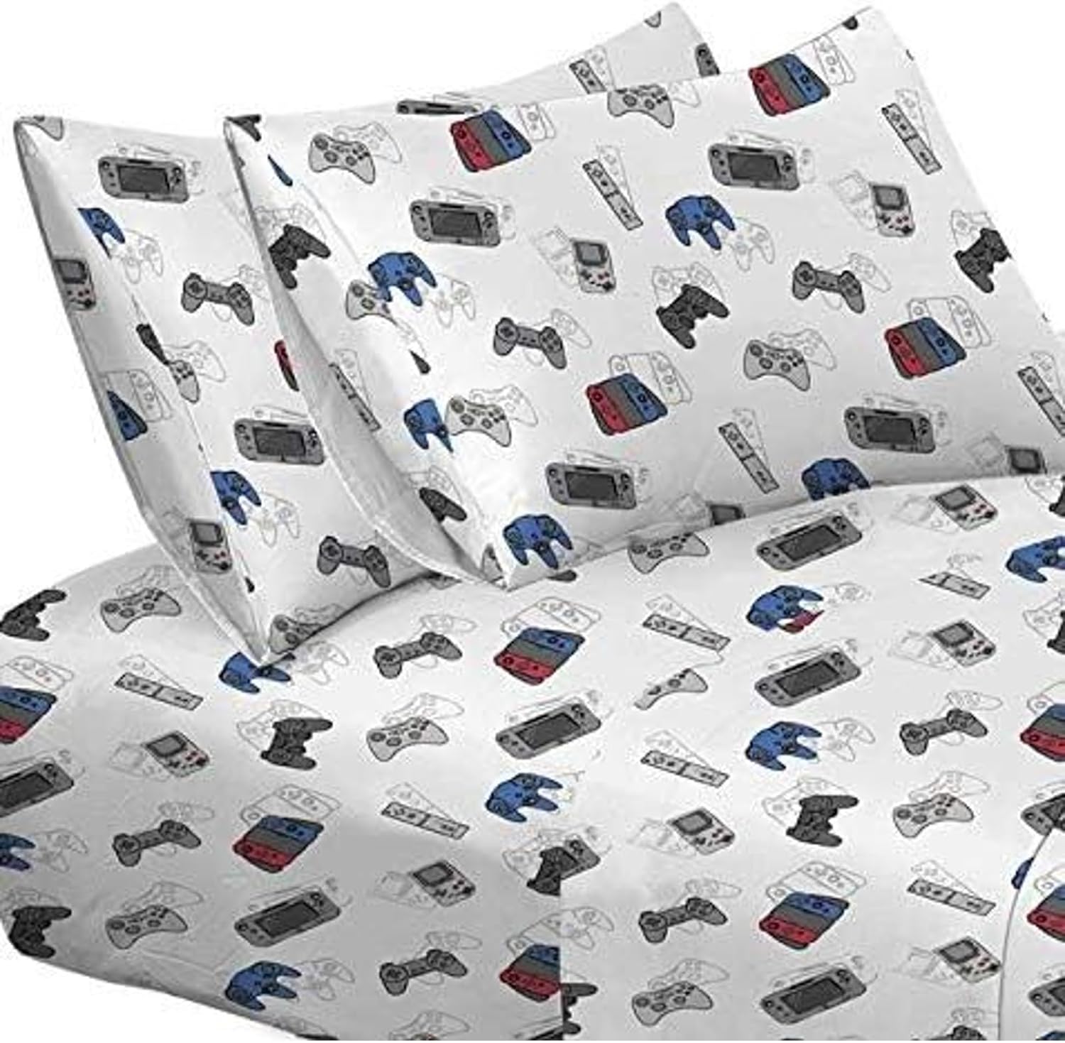 Kids Rule Game Controllers Bed Sheet Set
