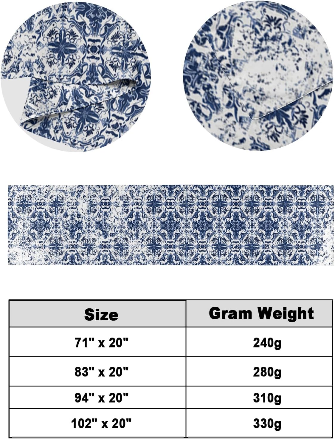 Ldtrchee Navy Blue Bed Runner for Queen Size Bed