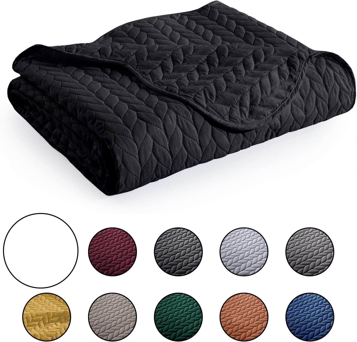 IR Imperial Rooms Twin Quilt Bedding Set Black