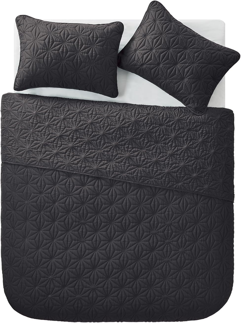 VCNY Home Full Queen Quilt Set with Shams - Kaleidoscope Grey