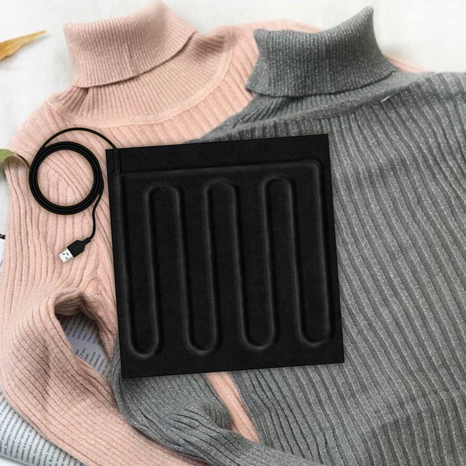 USB Heated Blanket with Dual Control - Grey One Size 1