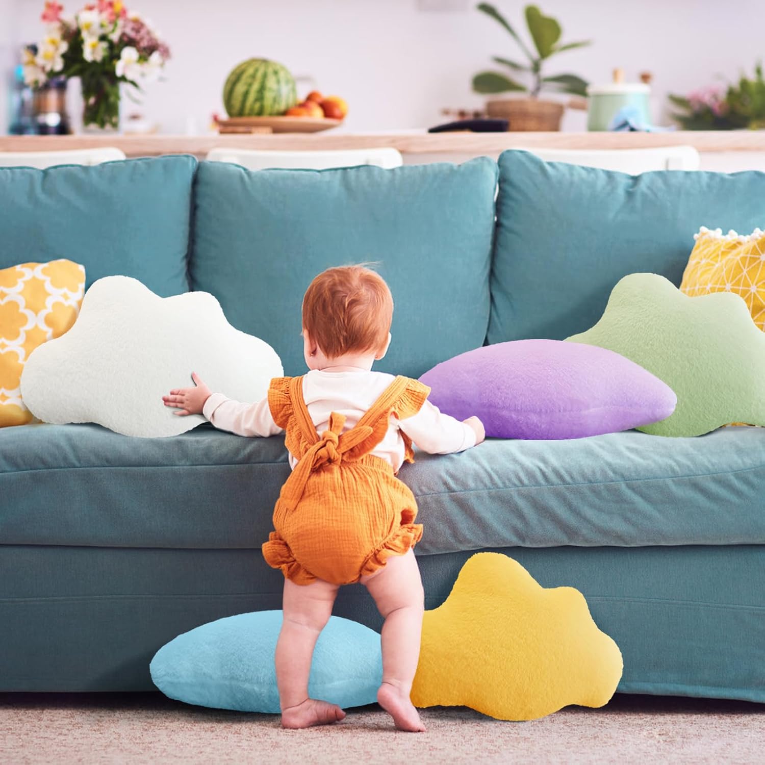 TESICA Cloud Shaped Throw Pillow Cute Decorative Cushion