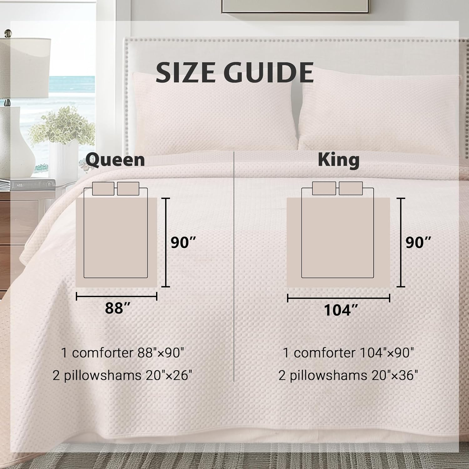 KASENTEX Plush Poly-Velvet Quilt Set with Shams - Queen Size