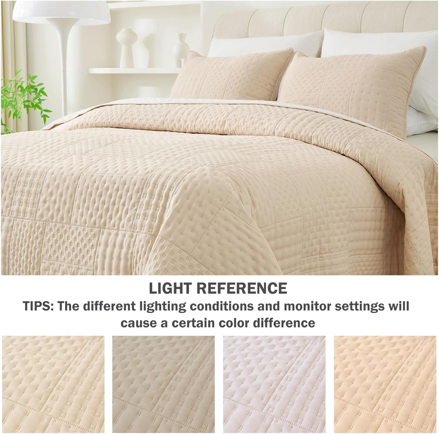 Cmfshape King Size Quilt Bedding Set with 2 Pillow Shams