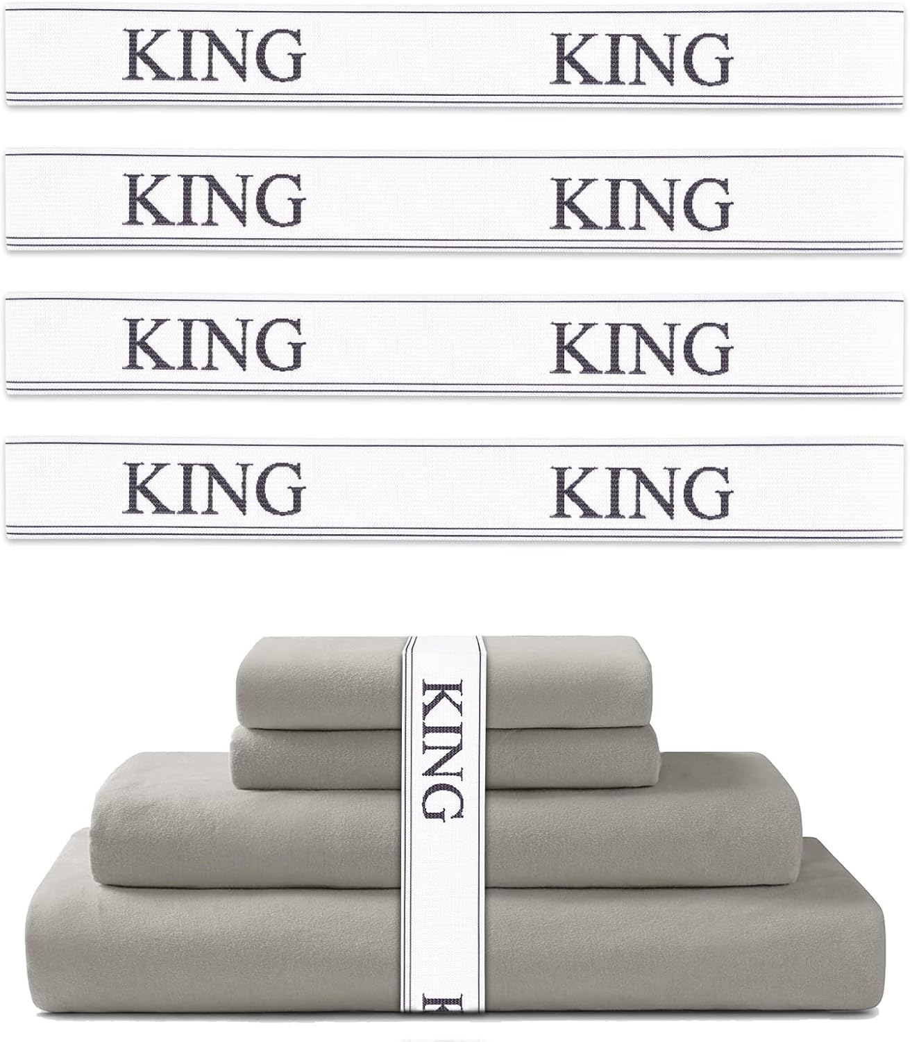 Monalife Elastic Sheet Organizer Bands 4 Pack