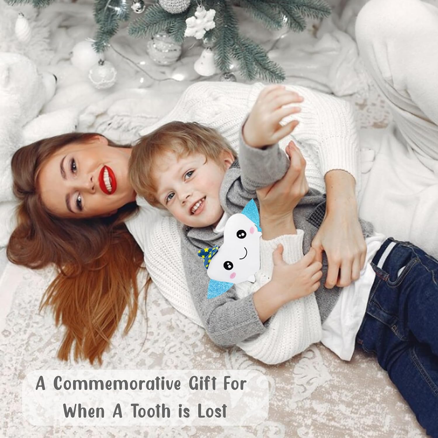TiniPix Tooth Fairy Pillow with Shiny Wings and Pocket
