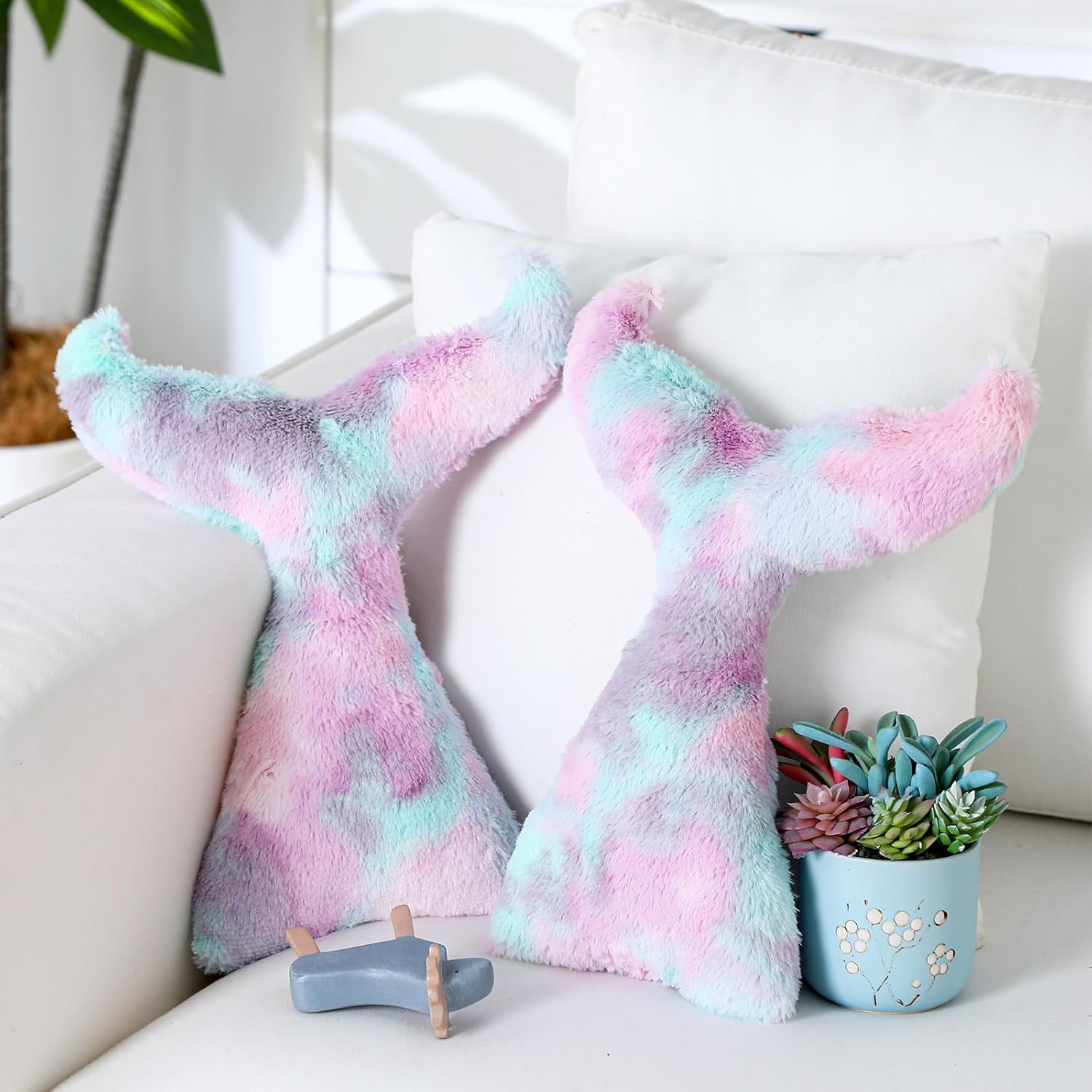 Bencailor Mermaid Tail Throw Pillow Set 1