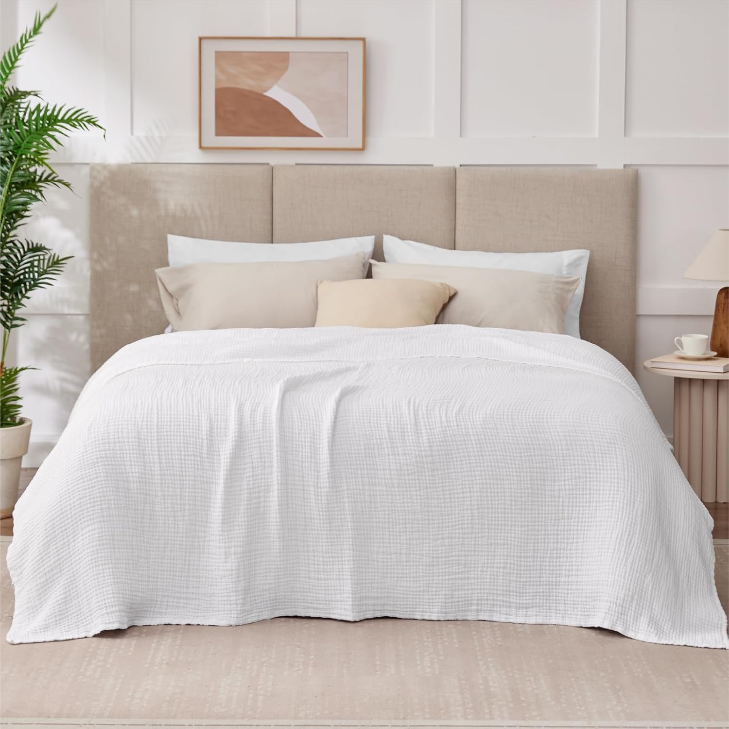 100 Cotton Muslin Queen Blanket 90 x 90 6 Layers