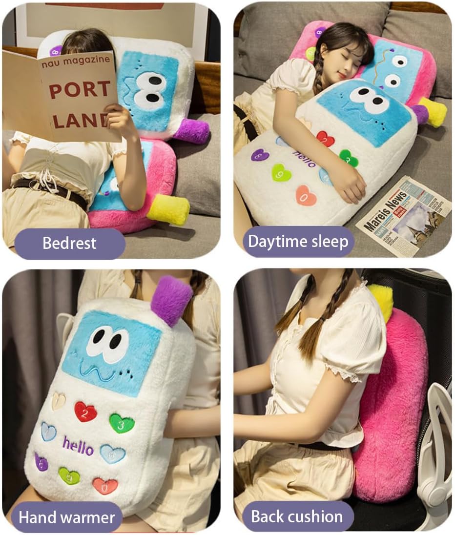Kids Room Decor Cute Phone Shape Throw Pillow