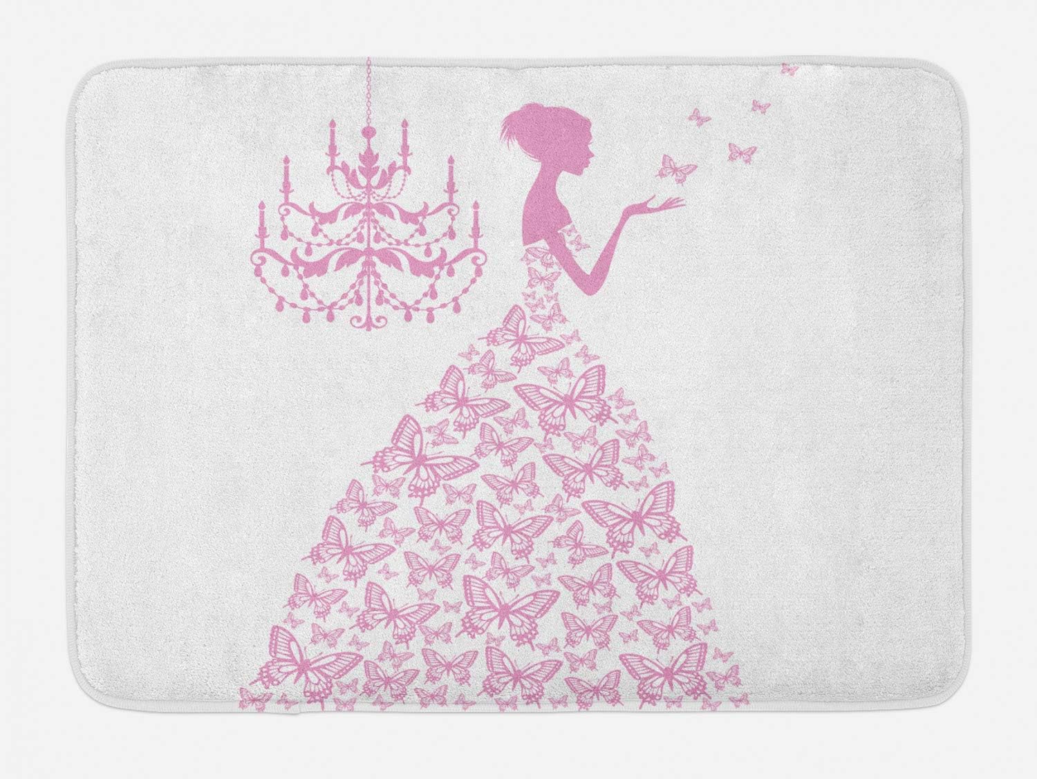 Ambesonne Love Bath Mat with Plush Design