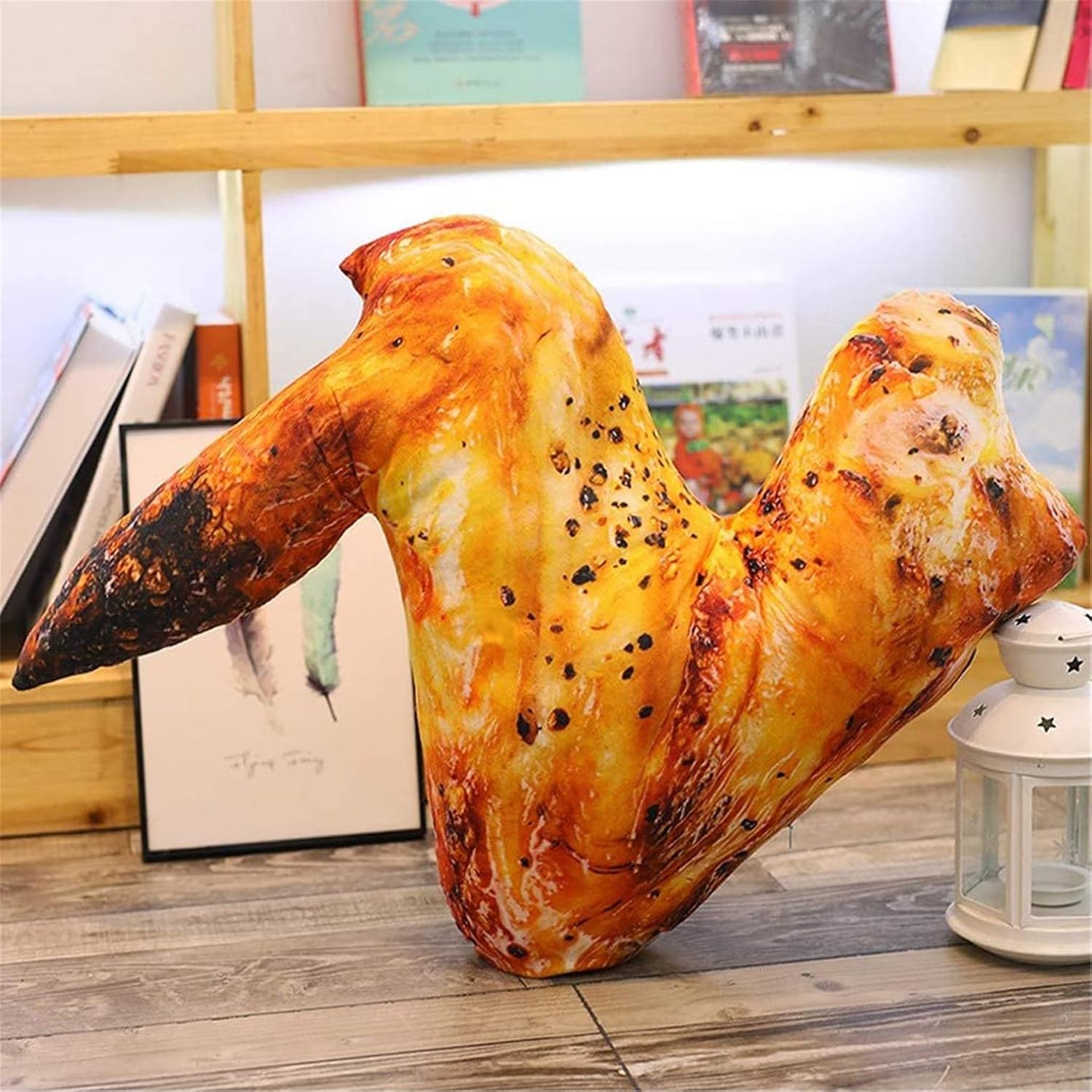 3D Fried Chicken Leg Plush Pillow 20cm Fun Decor
