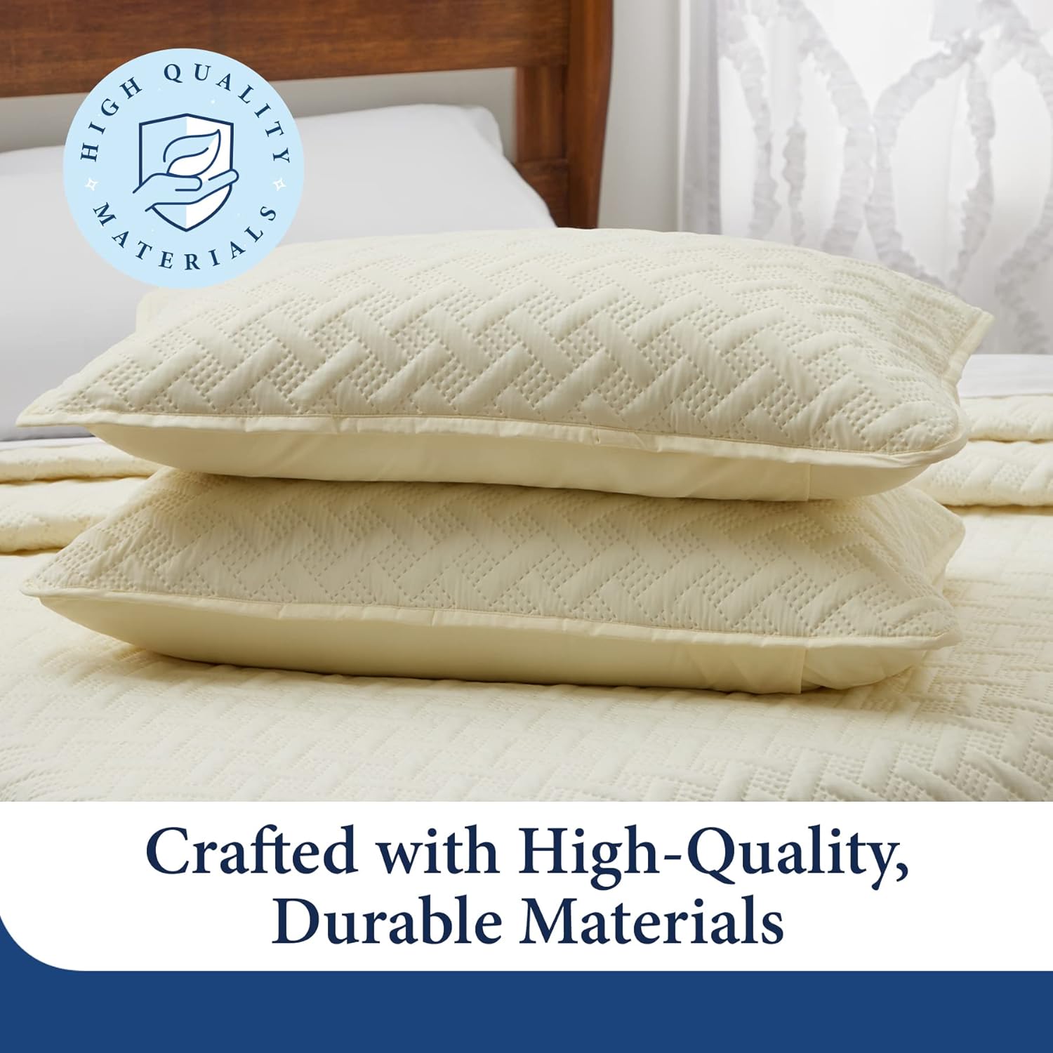 Cosy House Collection Bamboo Rayon Quilt Set 3-Piece