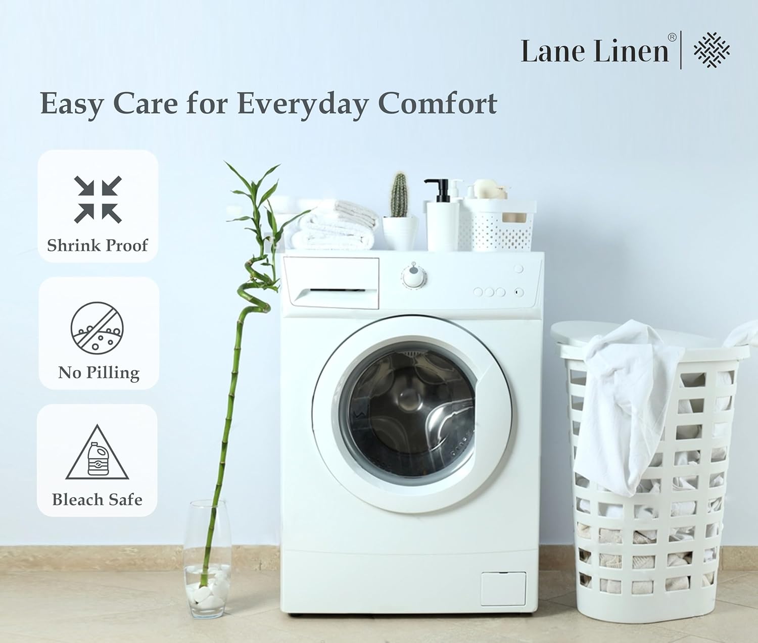 Lane Linen Twin Fitted Sheet - 4 Way Stretch Deep Pocket