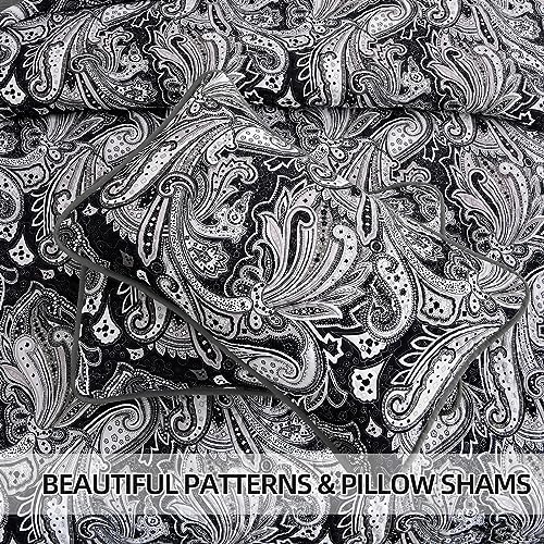 DJY Black Paisley Quilt Set 3 Piece Full Size 1