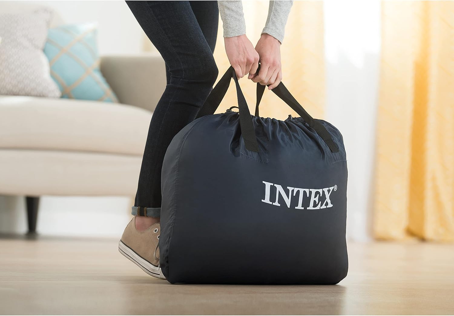 Intex Twin Supreme Air Mattress with Electric Pump 1