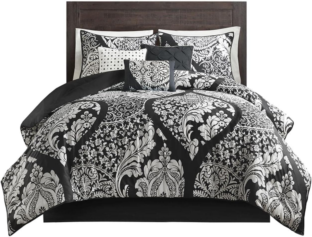 Madison Park Vienna Comforter Set - 7 Piece Black