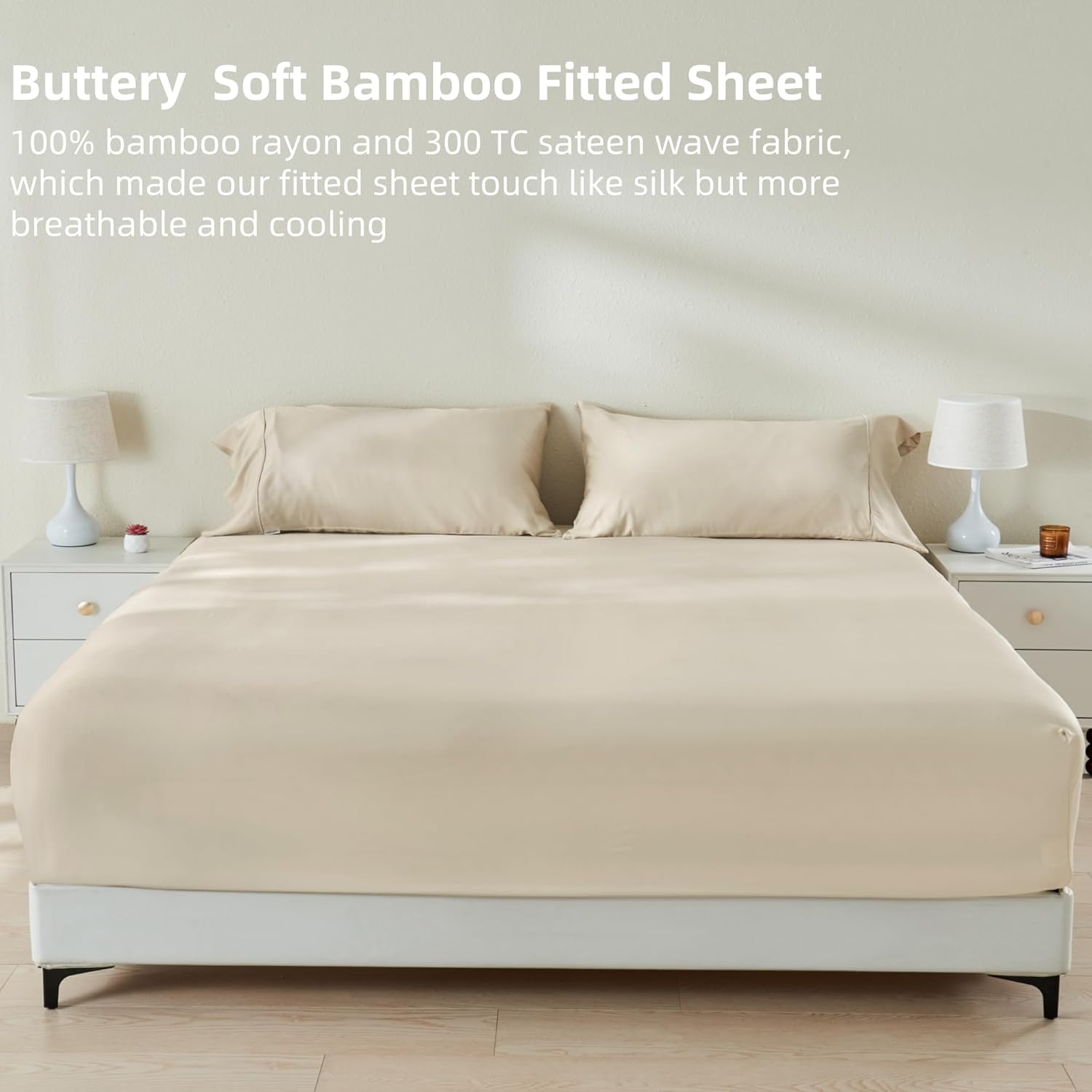 Gokotta Bamboo Rayon Fitted Sheet Set California King Size