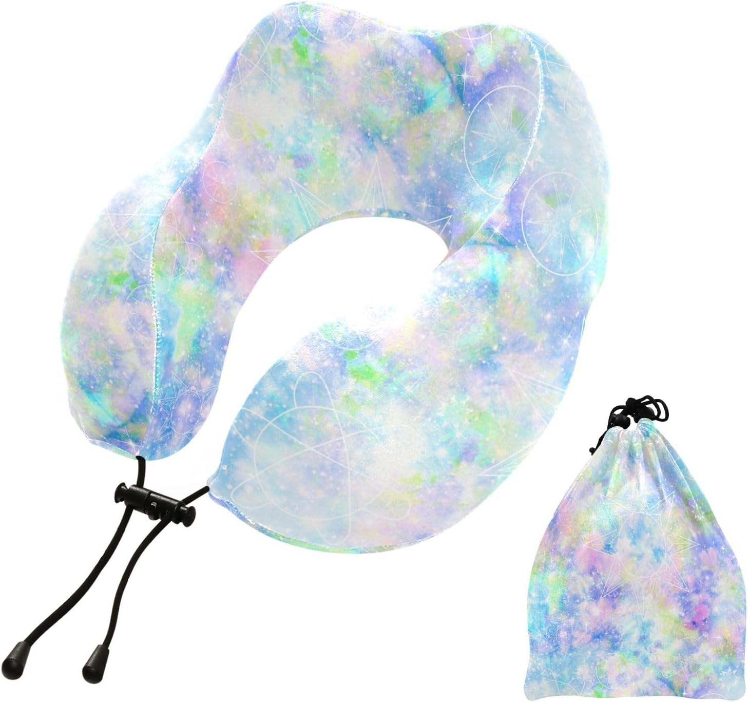 JIPONI Travel Pillow with Snap Strap and Memory Foam