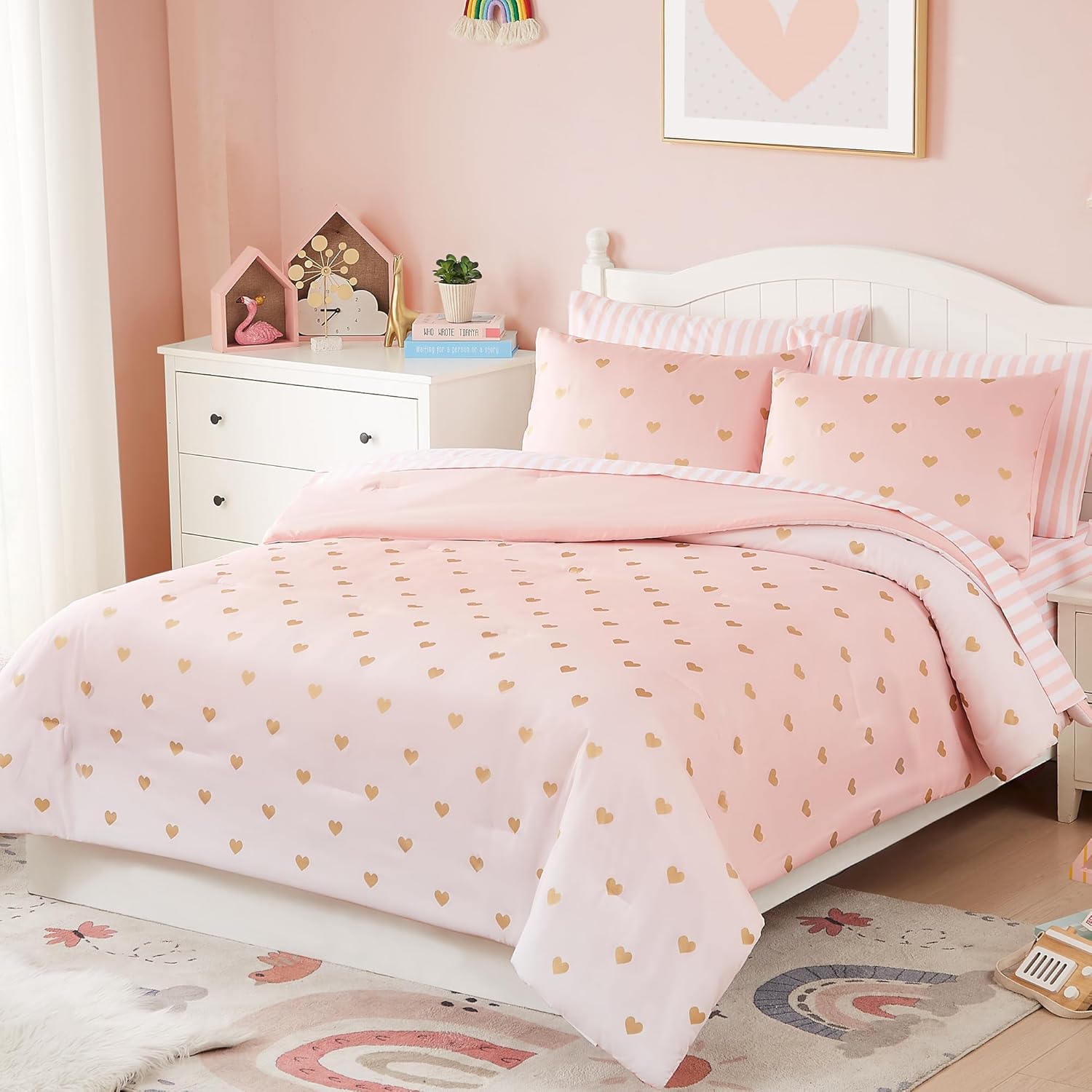 Wink Deer Pink Full Size Bed In A Bag Set