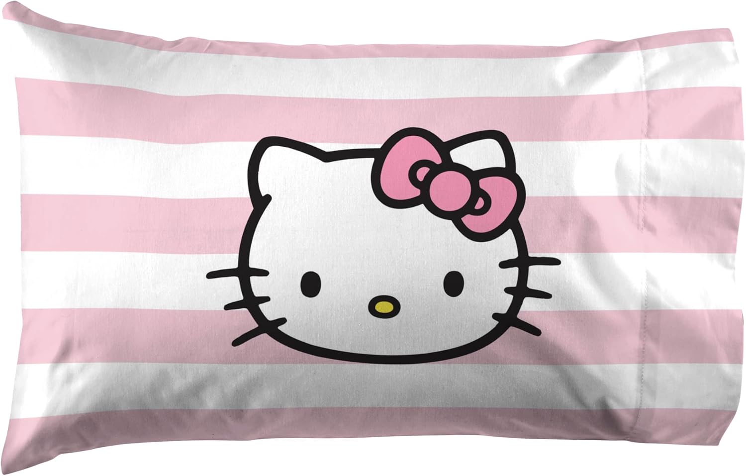 Jay Franco Hello Kitty Pink Stripes Hearts Twin Sheet Set