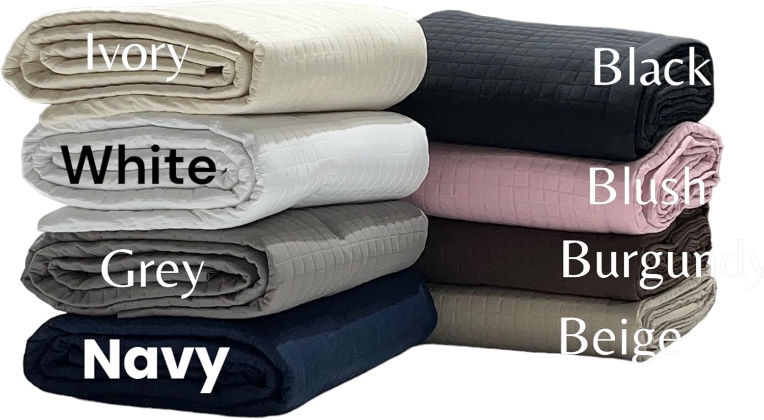 Luxury Quilted Coverlet Set - 3-Piece Microfiber Comfort Bedspread with Pillow Shams