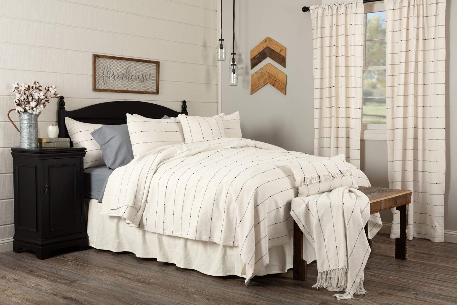 Piper Classics Farmcloth Stripe Bedspread 94x94