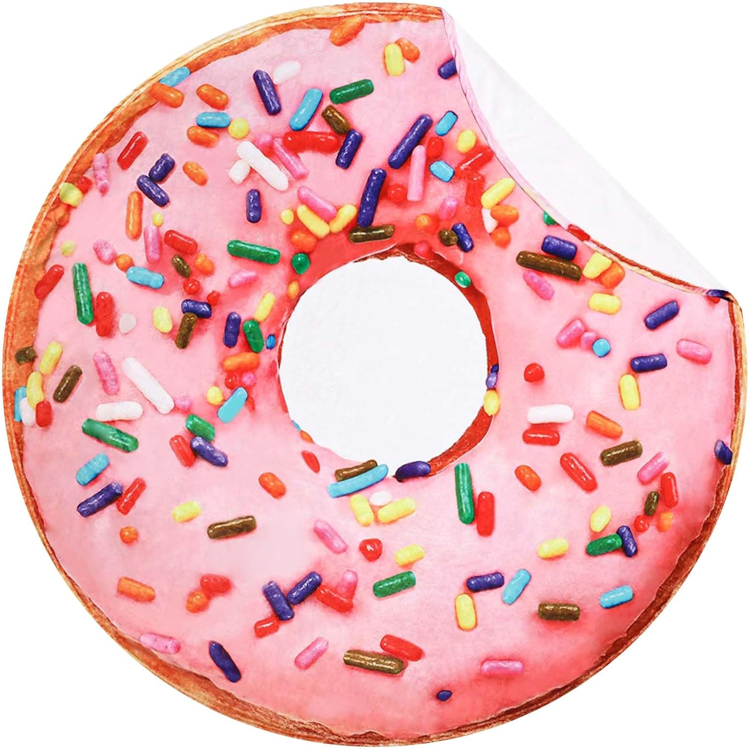 Bnuitland Pink Donut Throw Blanket 300 GSM Flannel