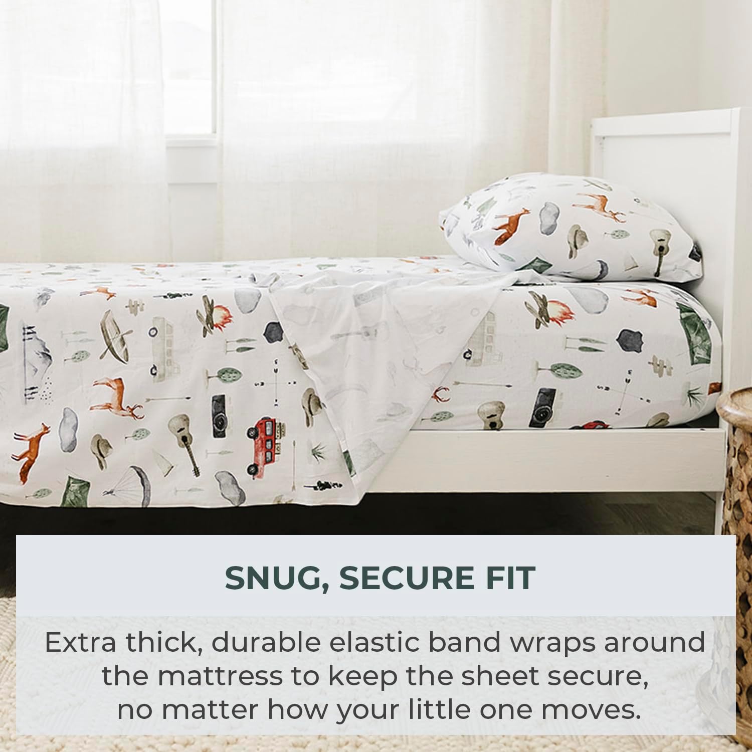 Pobi Baby Twin Sheet Set with Pillowcase - Ultra Soft Cotton Blend