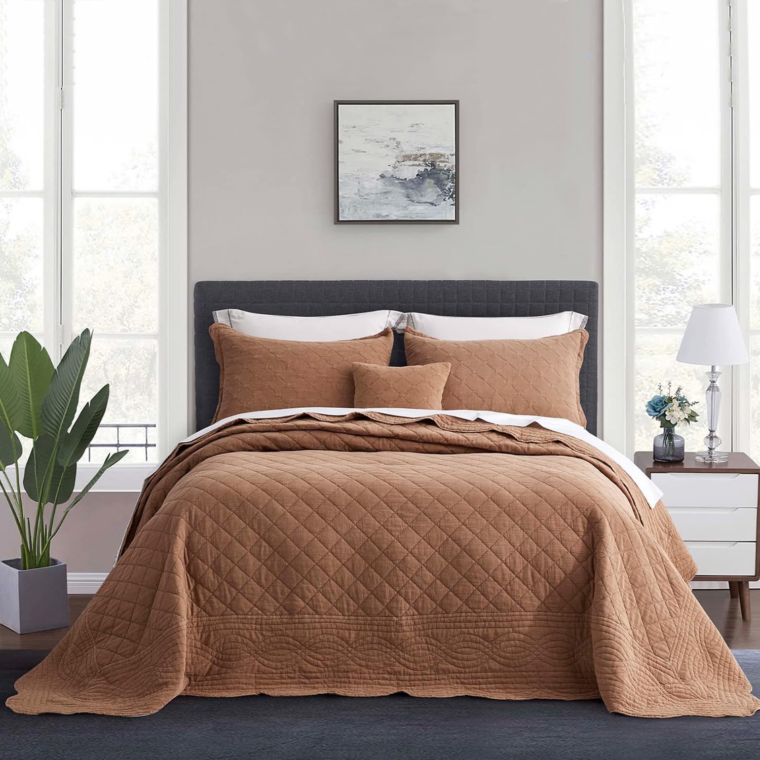HZ HY Oversized Queen Bedspread - Shabby Chic Style