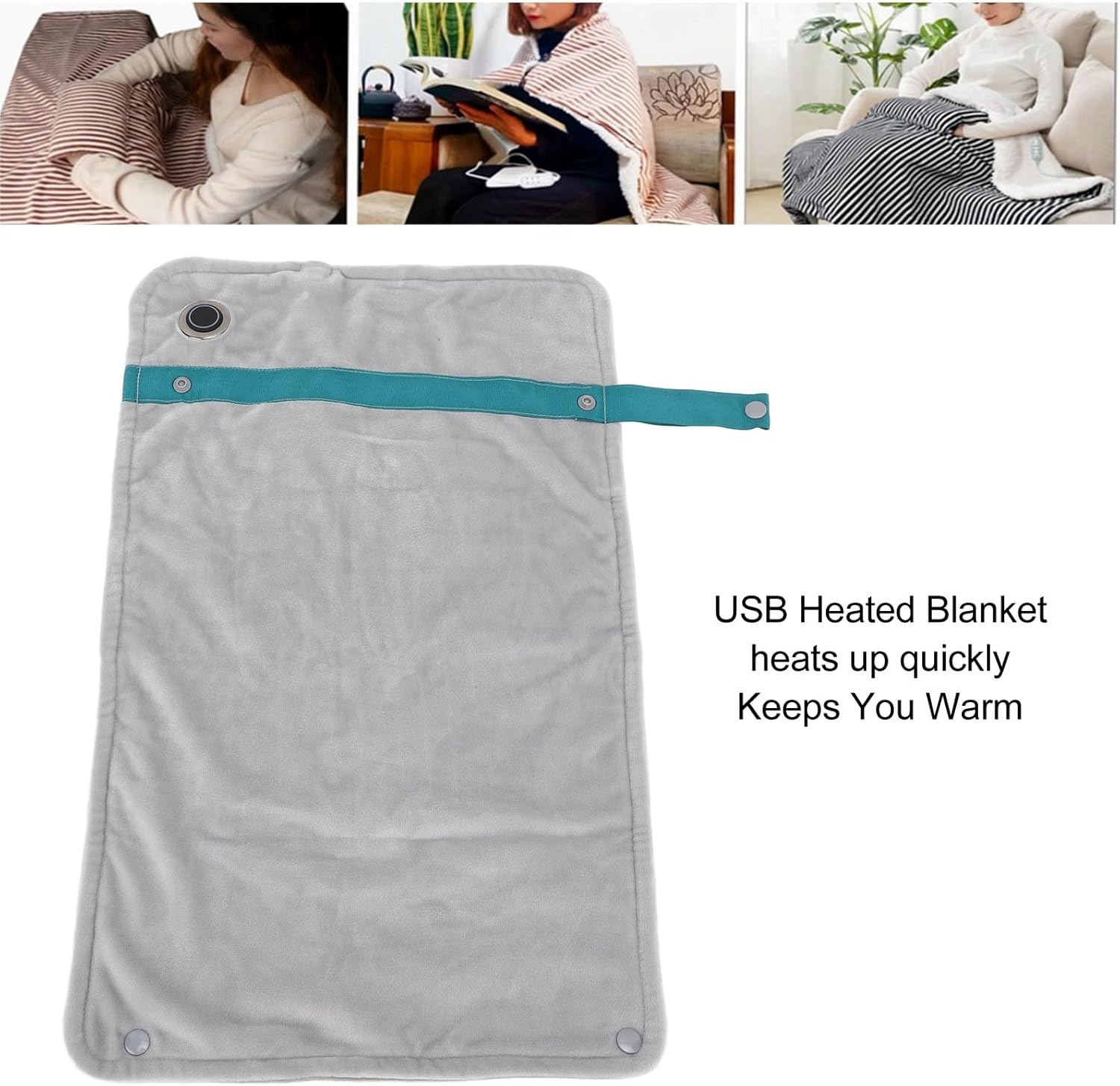 Glomora USB Heated Blanket with Temperature Control
