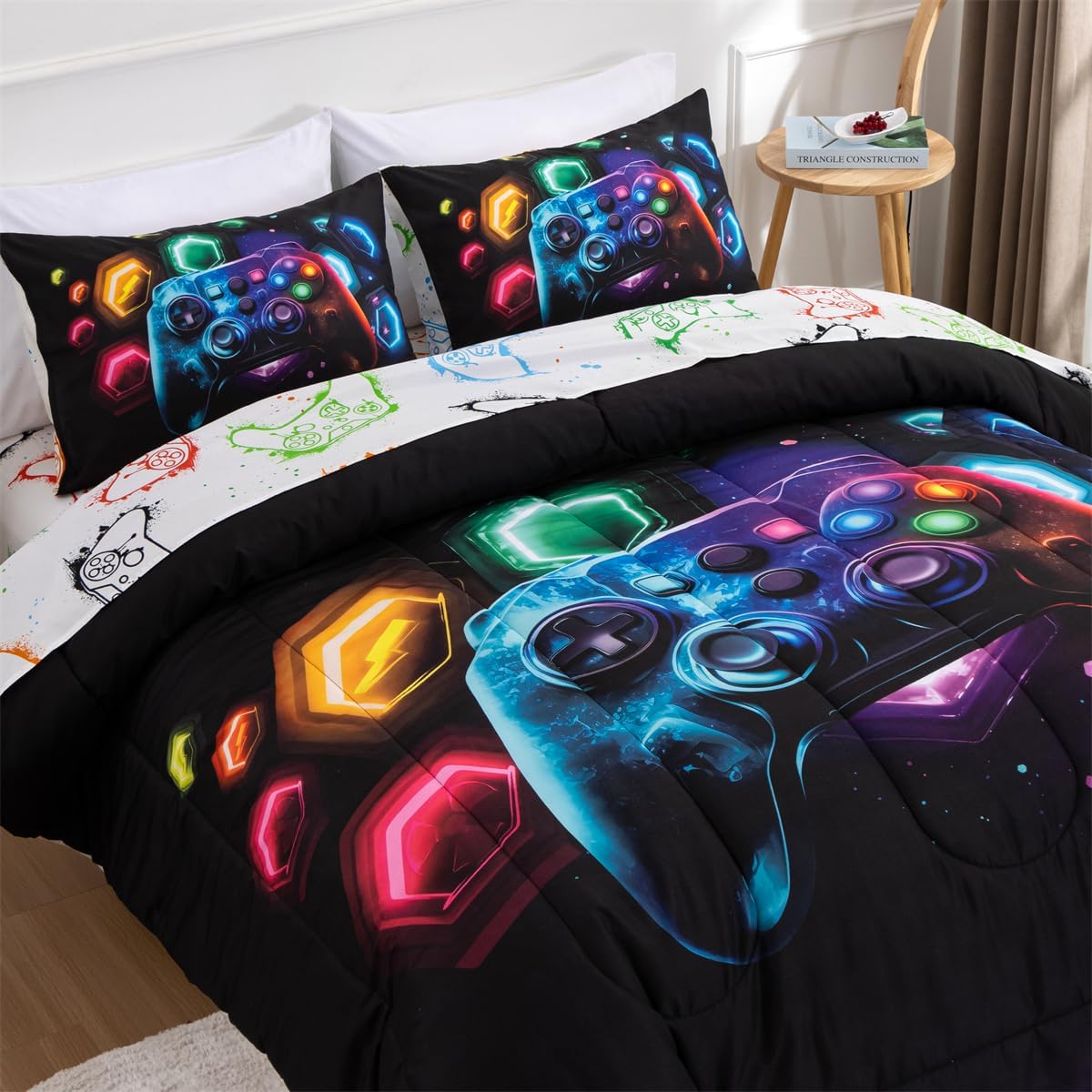 NTBED Game Console Comforter Set - Space Universe Design - 5Pcs for Kids