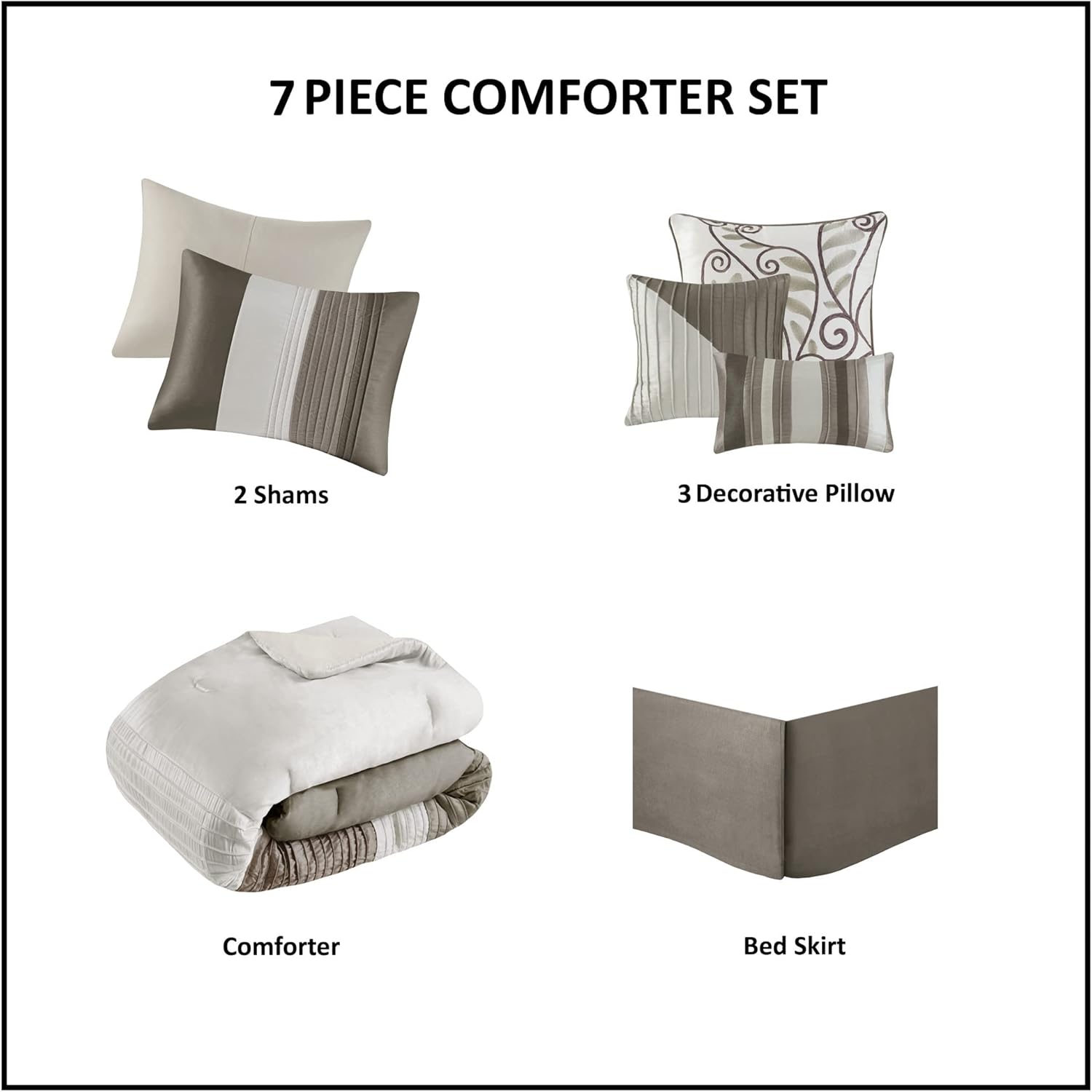 Madison Park Amherst Faux Silk 7-Piece Comforter Set