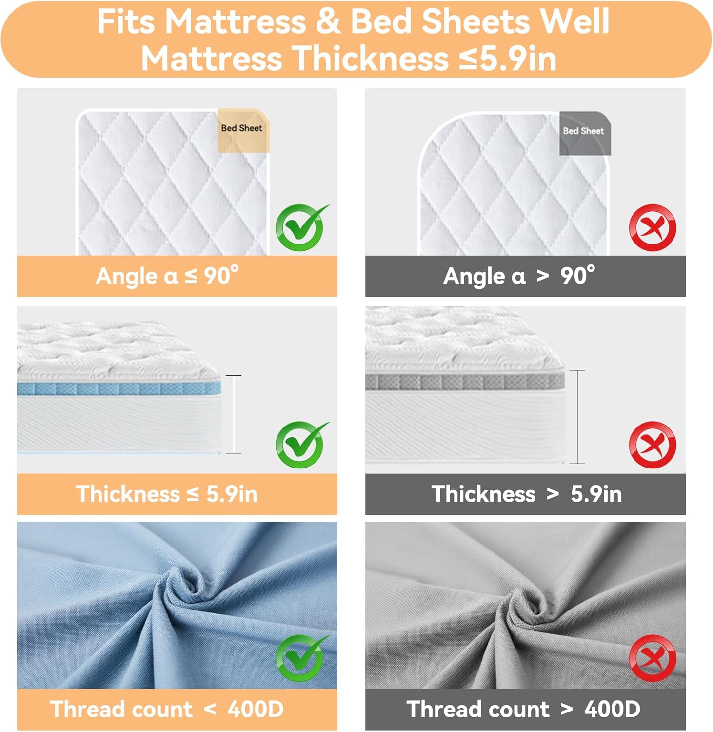 Adjustable Bed Sheet Holder with Lock Strap for Firm Fit
