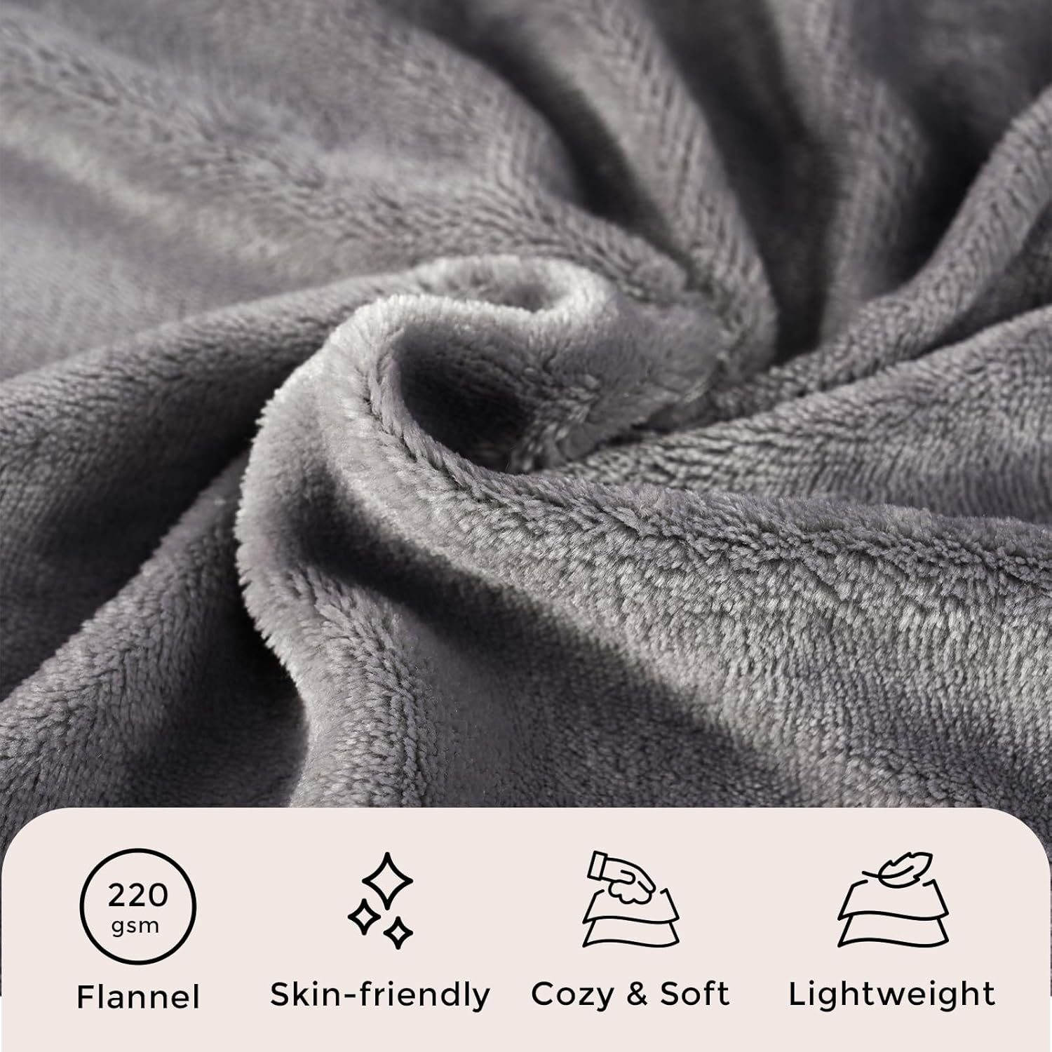OLIFE Heated Throw Blanket 50x60 Inch 10 Heat Levels 8 Hours Auto-Off