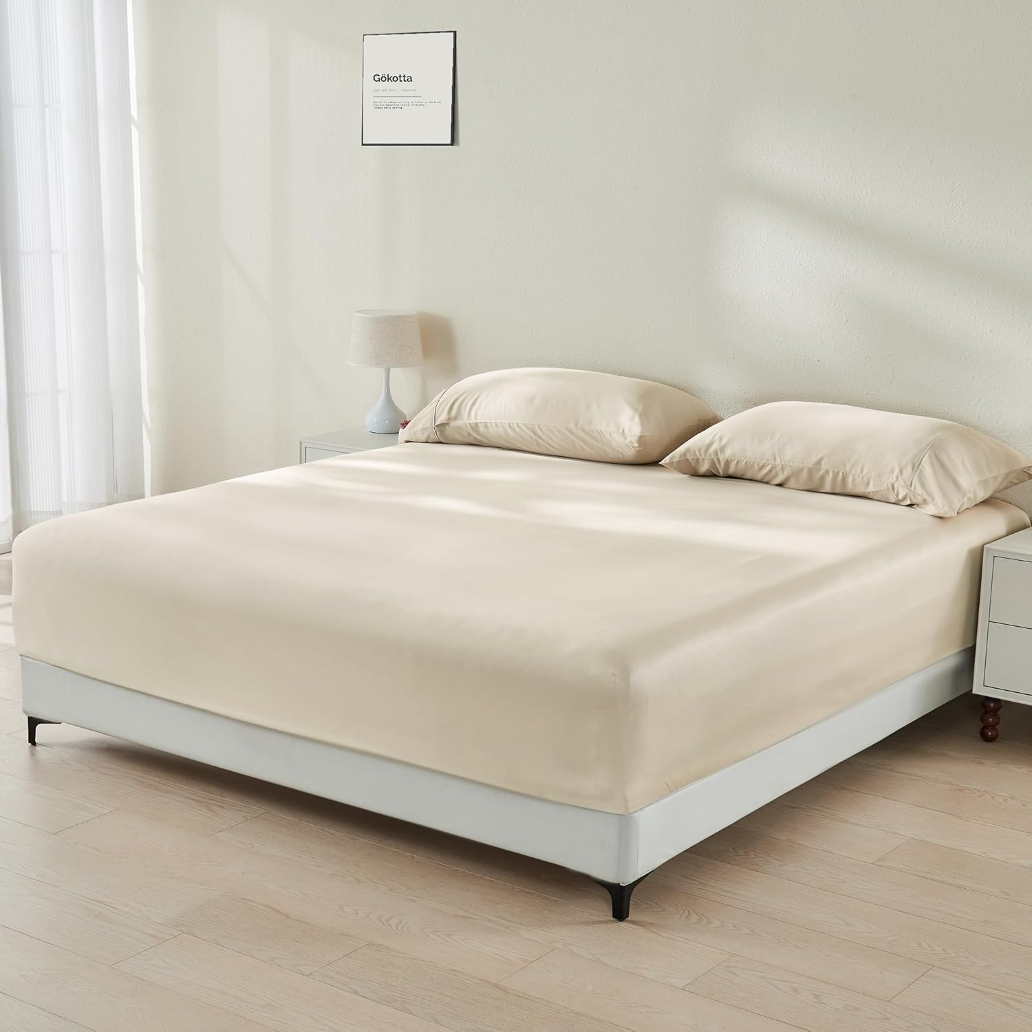 Gokotta Bamboo Rayon Fitted Sheet Set California King Size