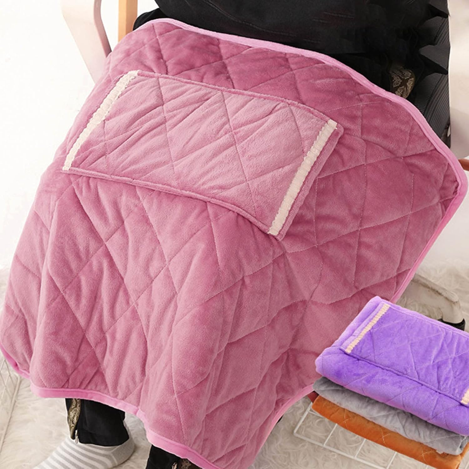 CENGNIAN 5V USB Heating Blanket for Back Pain Relief Pink