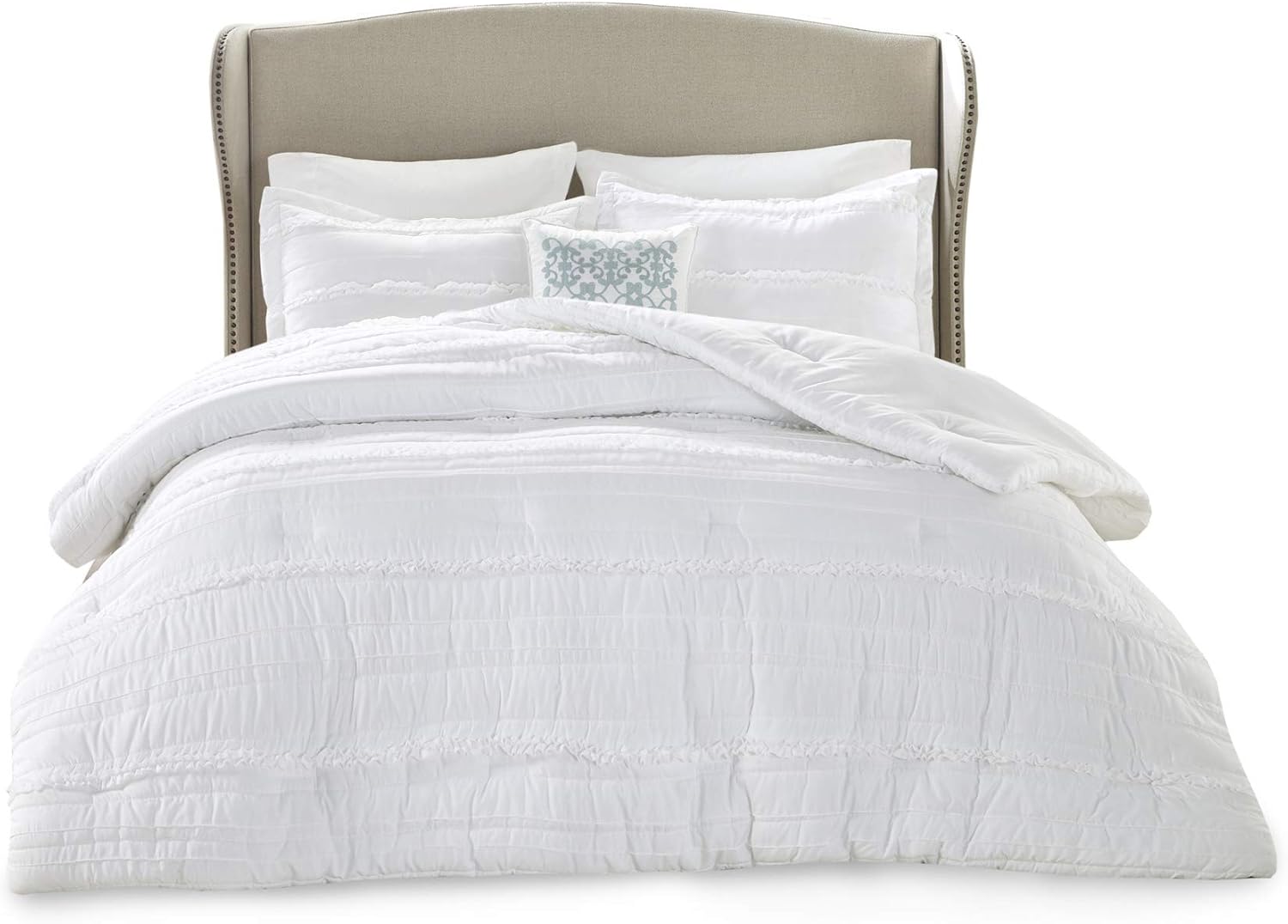 Madison Park Celeste Comforter Set White 5 Piece King