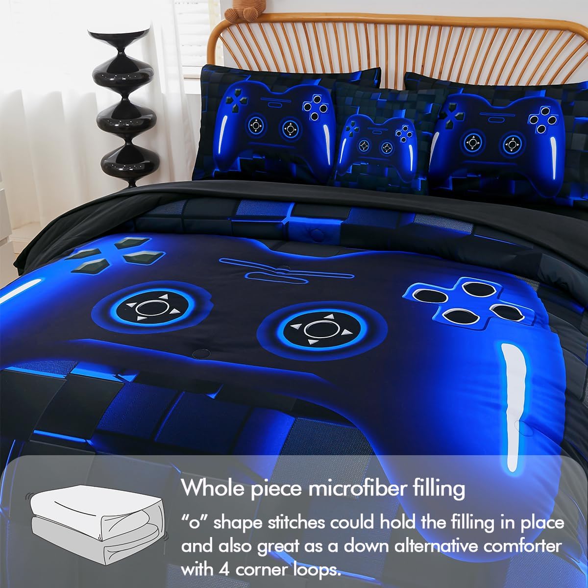 PERFEMET Twin Bed in a Bag Gaming Comforter Set