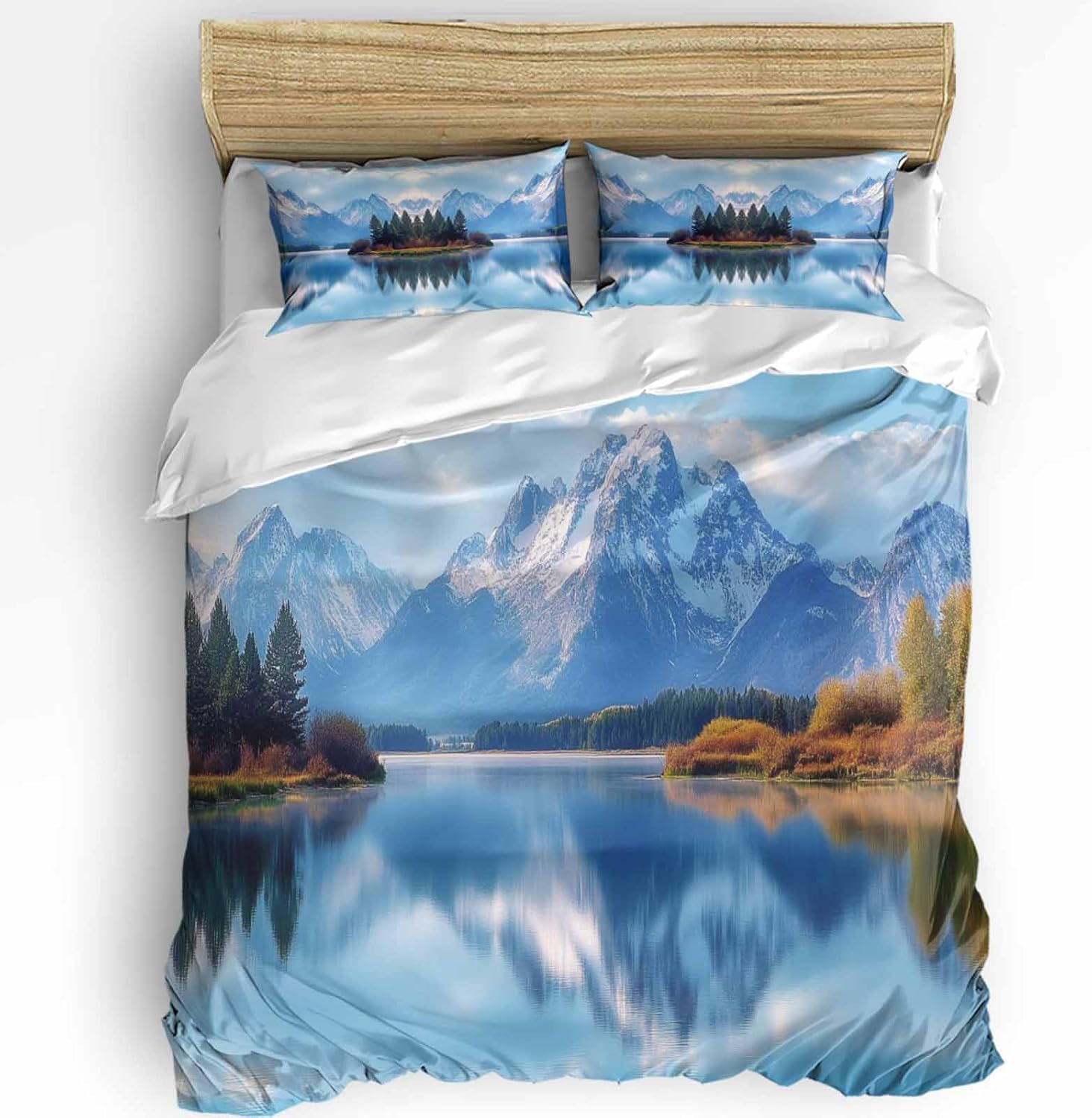 Boanket 3-Piece Queen Bedding Set with Zipper and Pillowcases 1