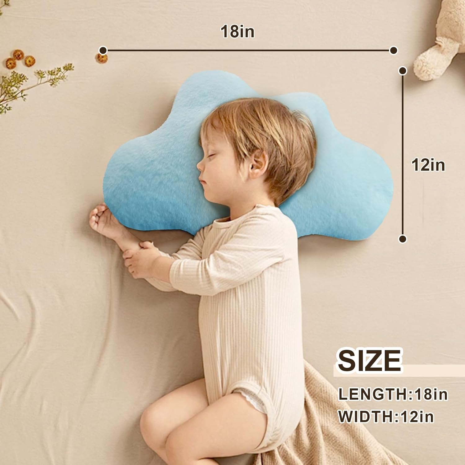 TESICA Cloud Shaped Throw Pillow Cute Decorative Cushion