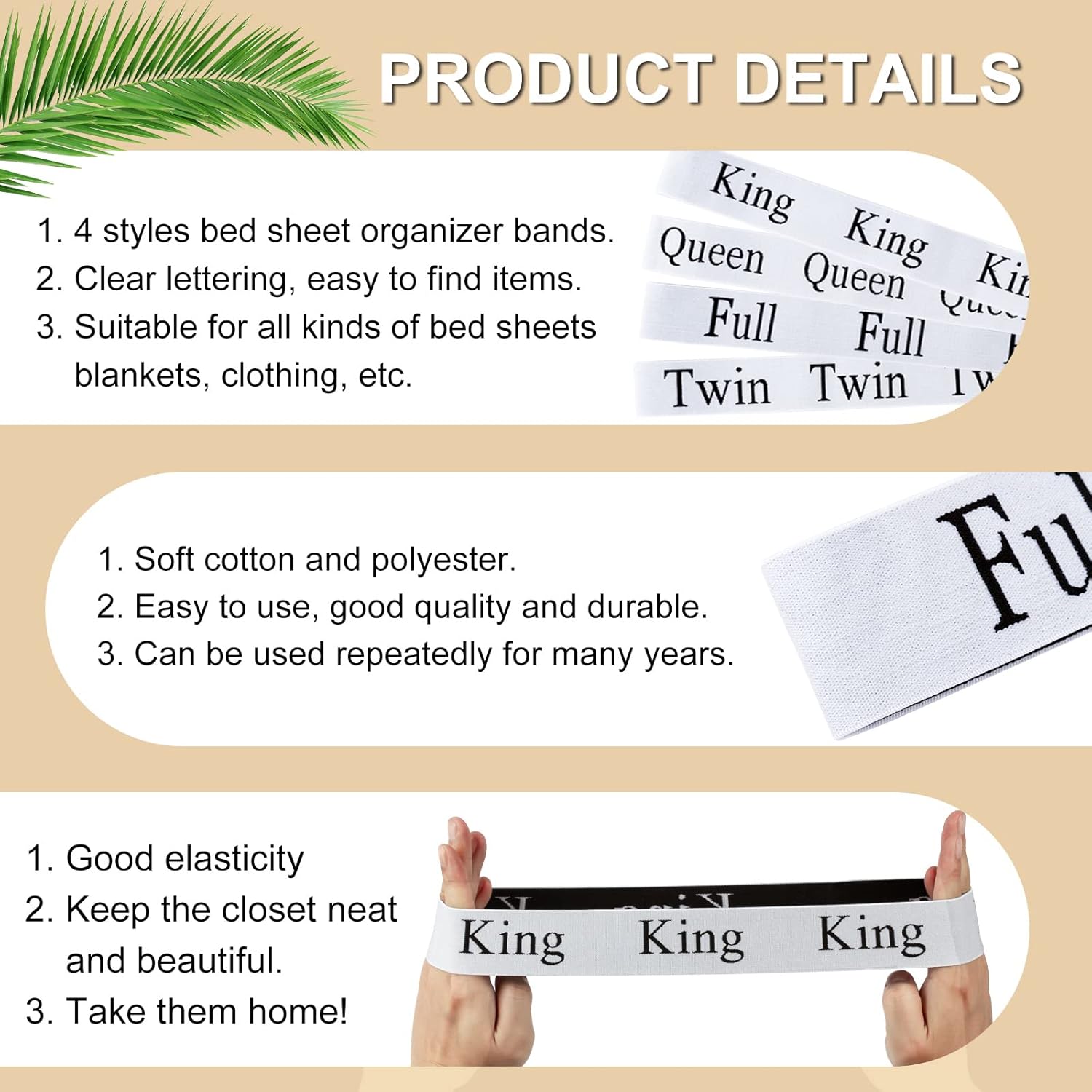 Yesongreat 8-Piece Bed Sheet Organizer Bands