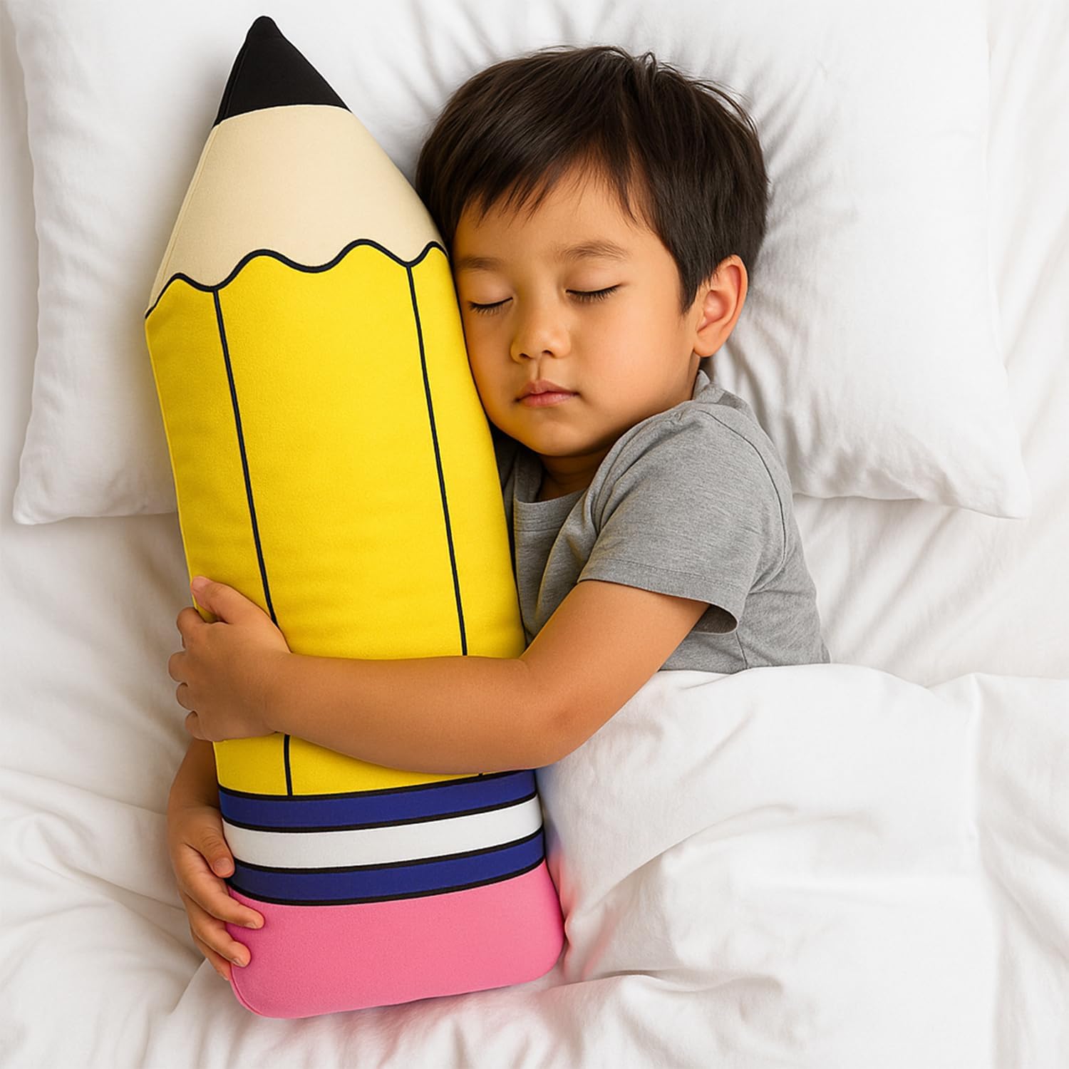 Aymolas Cute Pencil Shaped Plush Pillow for Kids