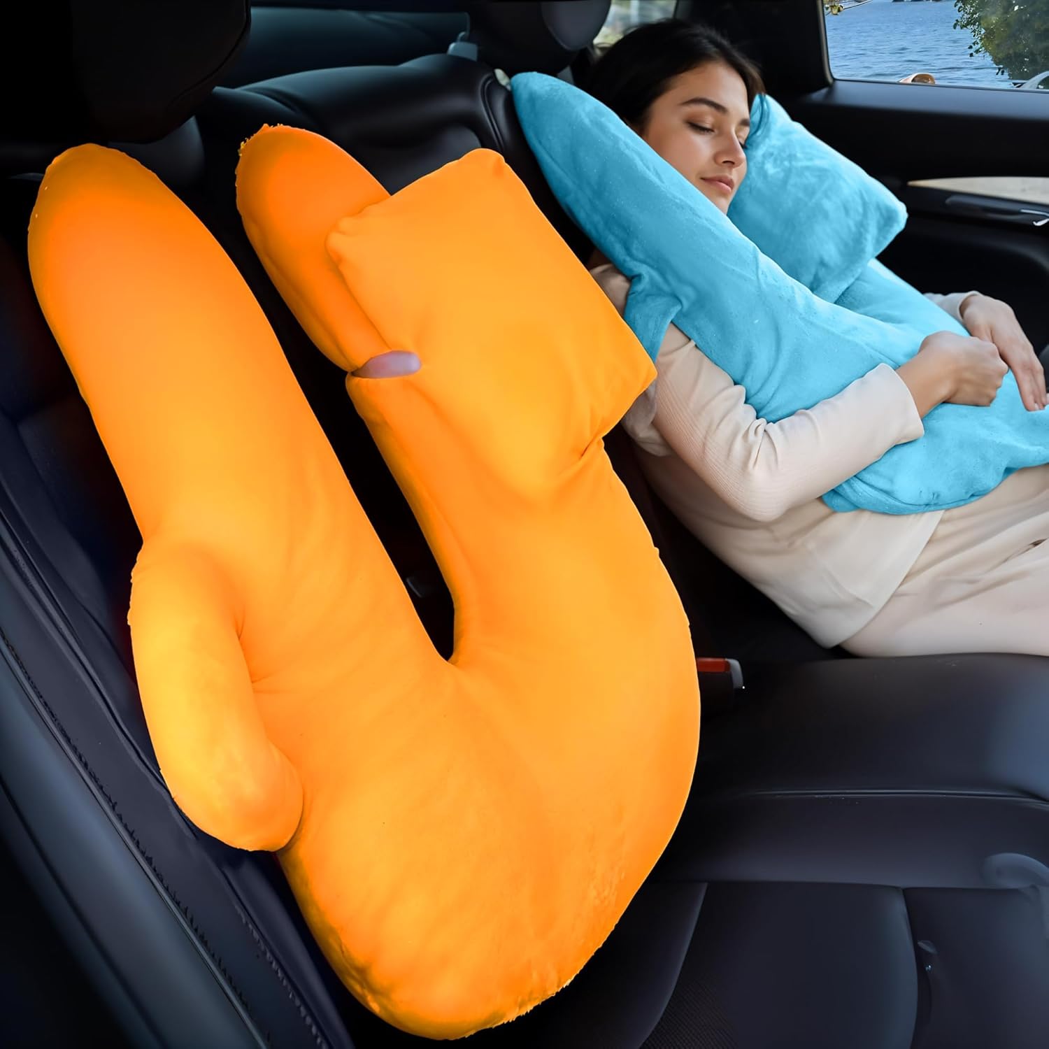 Travel Pillow for Adults and Children Blue