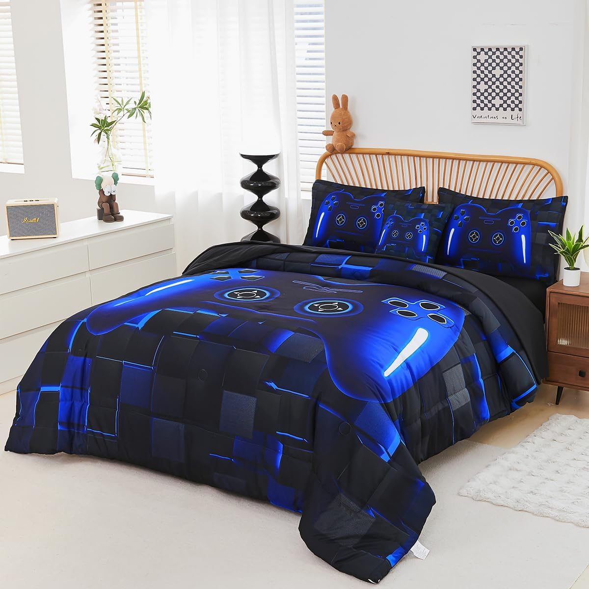 PERFEMET Twin Bed in a Bag Gaming Comforter Set